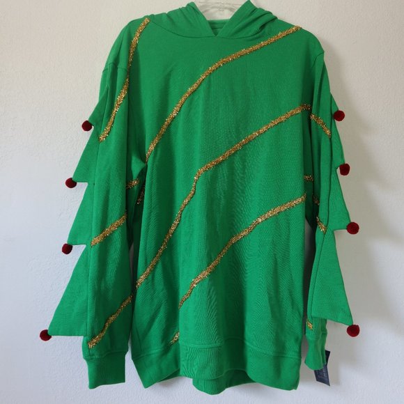 American Rag Tops - American Rag Christmas Tree Hoodie Sweatshirt New Size XL